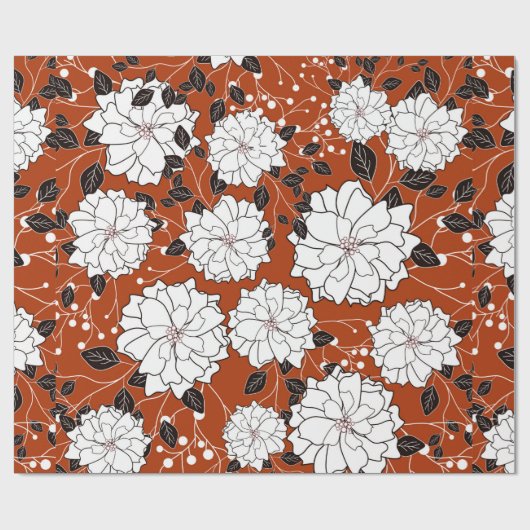 Einladung oder Hochzeitskarte mit abstraktem Blume Geschenkpapier (Flach)