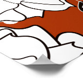 Einladung oder Hochzeitskarte mit abstraktem Blume Poster (Ecke)