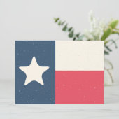 Einladung oder Karte für Texas-Flaggen (Stehend Vorderseite)