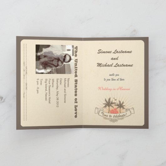 Einladung oder Rett-the-Date - Beach (Innenseite)