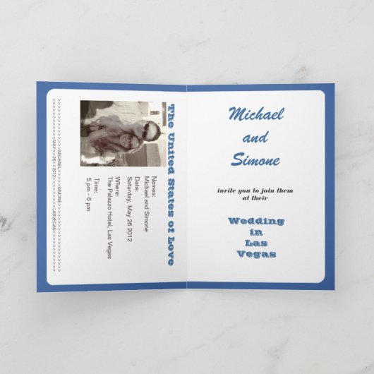 Einladung oder Rett-the-Date Retro Airline (Innenseite)