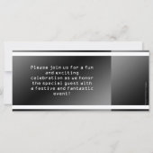 Einladung oder Ticket im Schwarz/Weiß-Ticket (Rückseite)