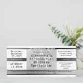 Einladung oder Ticket im Schwarz/Weiß-Ticket (Stehend Vorderseite)