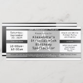 Einladung oder Ticket im Schwarz/Weiß-Ticket (Vorne/Hinten)