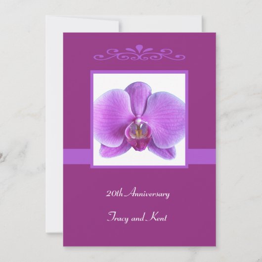 Einladung Orchid zum 20. Hochzeitstag (Vorderseite)