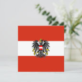 Einladung Österreichs "Flagge" (Stehend Vorderseite)