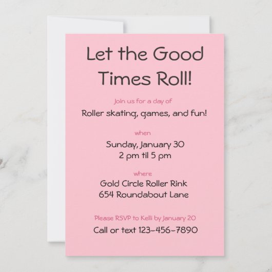 Einladung Panda Birthday (Rückseite)