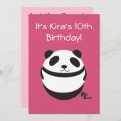 Einladung Panda Birthday (Vorne/Hinten)