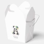 Einladung Panda zum Geburtstag, Panda Girl Geburts Geschenkschachtel (Geöffnet)