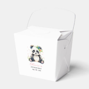 Einladung Panda zum Geburtstag, Panda Girl Geburts Geschenkschachtel