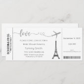 Einladung Paris Bridal Dusche (Vorne/Hinten)