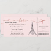 Einladung Paris Bridal Dusche (Vorne/Hinten)