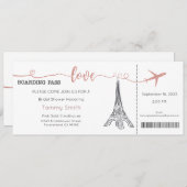 Einladung Paris Bridal Dusche (Vorne/Hinten)