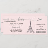 Einladung Paris Bridal Dusche (Vorne/Hinten)