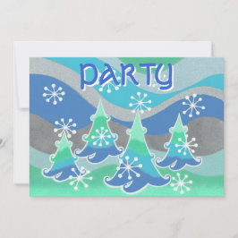 Einladung "Party" für Winterbaumen