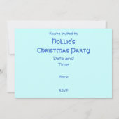 Einladung "Party" für Winterbaumen (Rückseite)