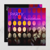 Einladung Party Rosa Rave (Vorne/Hinten)