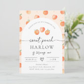 Einladung Peach Birthday | Sweet Peach (Stehend Vorderseite)