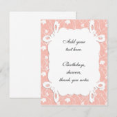 Einladung Peach Floral (Vorne/Hinten)