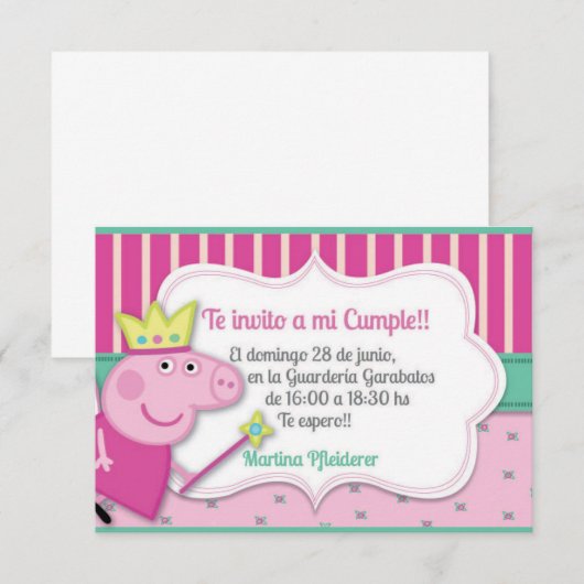 Einladung Pepa (Vorne/Hinten)