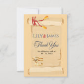 Einladung Pharaonisches Erbe auf Papyrus Hochzeit (Vorderseite)