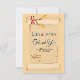 Einladung Pharaonisches Erbe auf Papyrus Hochzeit