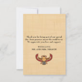 Einladung Pharaonisches Erbe auf Papyrus Hochzeit (Rückseite)