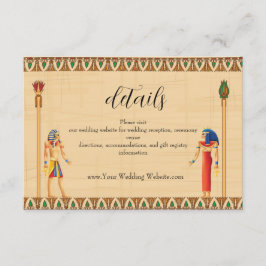 Einladung Pharaonisches Erbe auf Papyrus Hochzeit