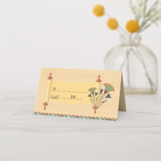 Einladung Pharaonisches Erbe auf Papyrus Hochzeit (Vorderseite)