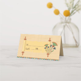 Einladung Pharaonisches Erbe auf Papyrus Hochzeit