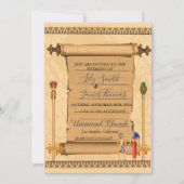 Einladung Pharaonisches Erbe auf Papyrus Hochzeit (Vorderseite)
