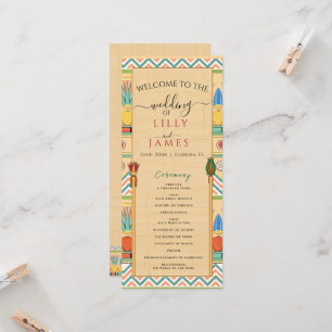 Einladung Pharaonisches Erbe auf Papyrus Hochzeit