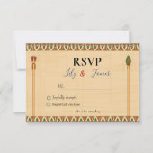 Einladung Pharaonisches Erbe auf Papyrus Hochzeit (Vorderseite)