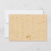 Einladung Pharaonisches Erbe auf Papyrus Hochzeit (Rückseite)