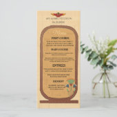 Einladung Pharaonisches Erbe auf Papyrus Hochzeit (Stehend Vorderseite)