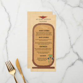 Einladung Pharaonisches Erbe auf Papyrus Hochzeit