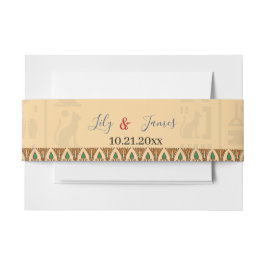 Einladung Pharaonisches Erbe auf Papyrus Hochzeit Einladungsbanderole