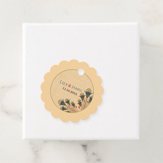 Einladung Pharaonisches Erbe auf Papyrus Hochzeit Geschenkanhänger (Beispiel)