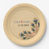 Einladung Pharaonisches Erbe auf Papyrus Hochzeit Pappteller (Vorderseite)