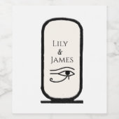 Einladung Pharaonisches Erbe auf Papyrus Hochzeit Weinetikett (Einzelnes Label)