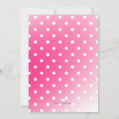 Einladung Pink Doll / Bachelorette Einladung (Rückseite)