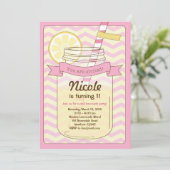 Einladung Pink Lemonade / Pink Lemonade einladen (Stehend Vorderseite)