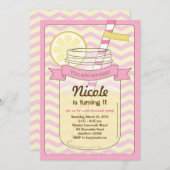 Einladung Pink Lemonade / Pink Lemonade einladen (Vorne/Hinten)