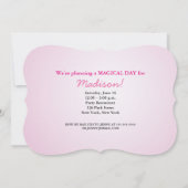 Einladung Pink Princess zum 1. Geburtstag (Rückseite)