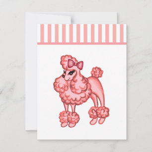 Einladung Pink Pudel