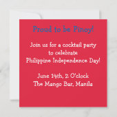Einladung Pinoy Philippine Independence Day (Rückseite)