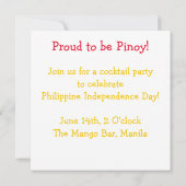 Einladung Pinoy Philippine Independence Day (Rückseite)
