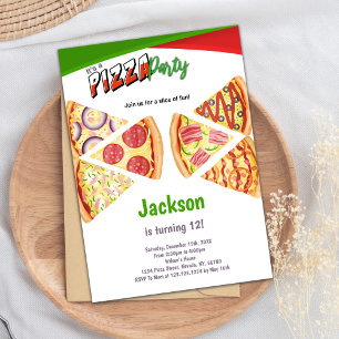 Einladung Pizza Slice zum Geburtstag