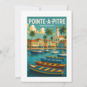 Einladung Pointe-à-Pitre – Vintage-Karte Guadeloup