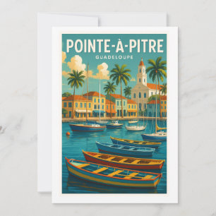 Einladung Pointe-à-Pitre – Vintage-Karte Guadeloup